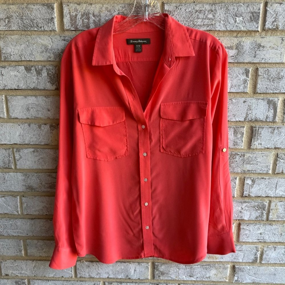 Tommy Bahama Long Sleeve Collared Button-Down Blouse  Women's Size M.